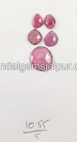 Rubellite Rose Cut Slices