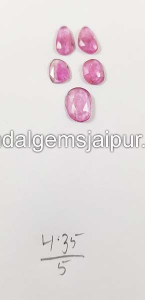 Rubellite Rose Cut Slices