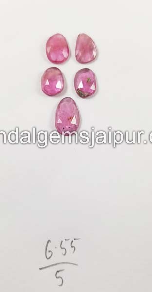 Rubellite Rose Cut Slices