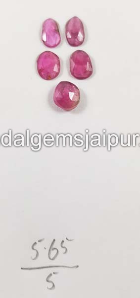 Rubellite Rose Cut Slices