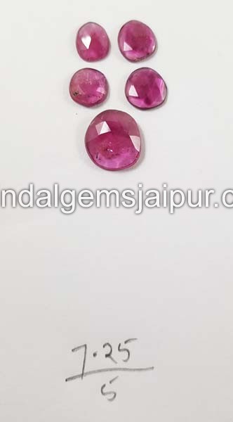 Rubellite Rose Cut Slices