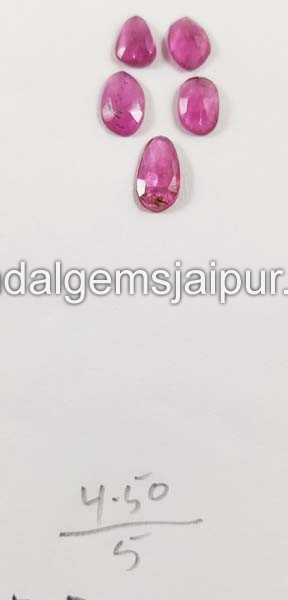 Rubellite Rose Cut Slices