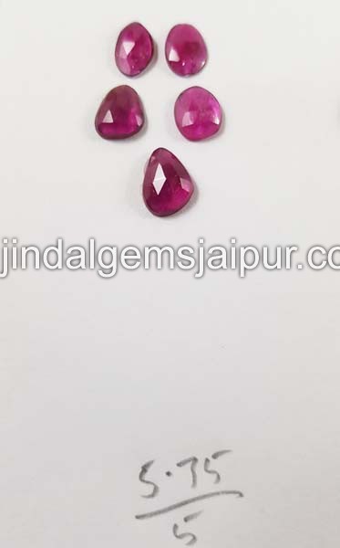Rubellite Rose Cut Slices
