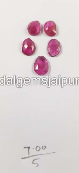 Rubellite Rose Cut Slices