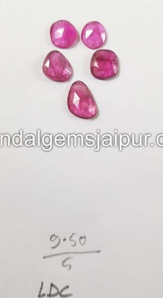 Rubellite Rose Cut Slices