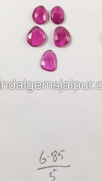 Rubellite Rose Cut Slices