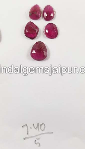 Rubellite Rose Cut Slices