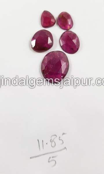 Rubellite Rose Cut Slices