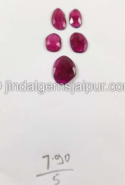 Rubellite Rose Cut Slices