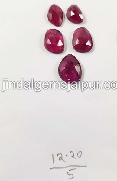 Rubellite Rose Cut Slices