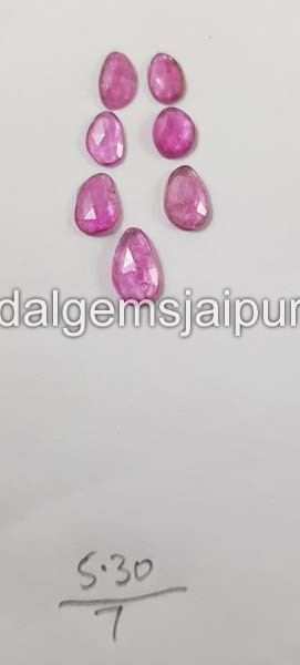 Rubellite Rose Cut Slices