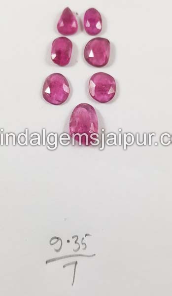 Rubellite Rose Cut Slices