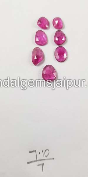 Rubellite Rose Cut Slices