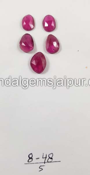 Rubellite Rose Cut Slices