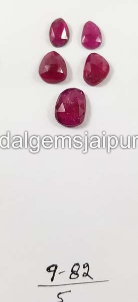 Rubellite Rose Cut Slices