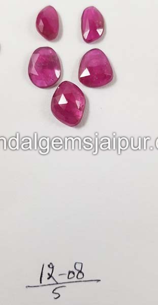 Rubellite Rose Cut Slices