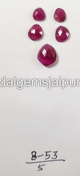 Rubellite Rose Cut Slices