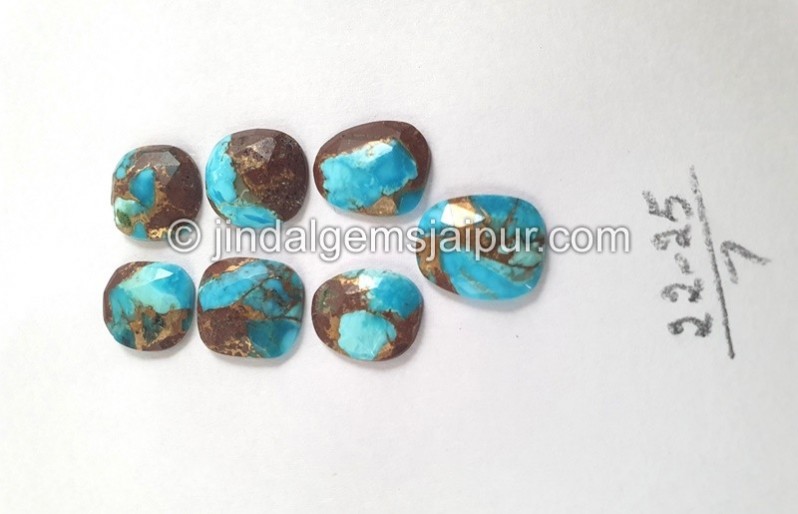 Copper Lava Mohave Turquoise Rose Cut Slices