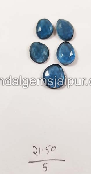 London Blue Topaz Rose Cut Slices