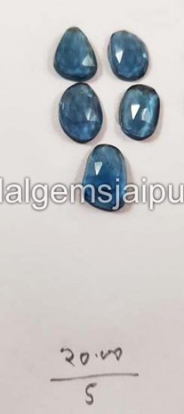 London Blue Topaz Rose Cut Slices