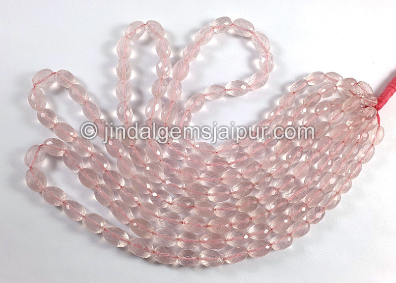 Rose Quartz Faceted Barrel Shape Beads
