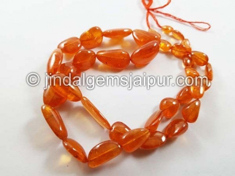 Mandarin Garnet Smooth Nugget Beads