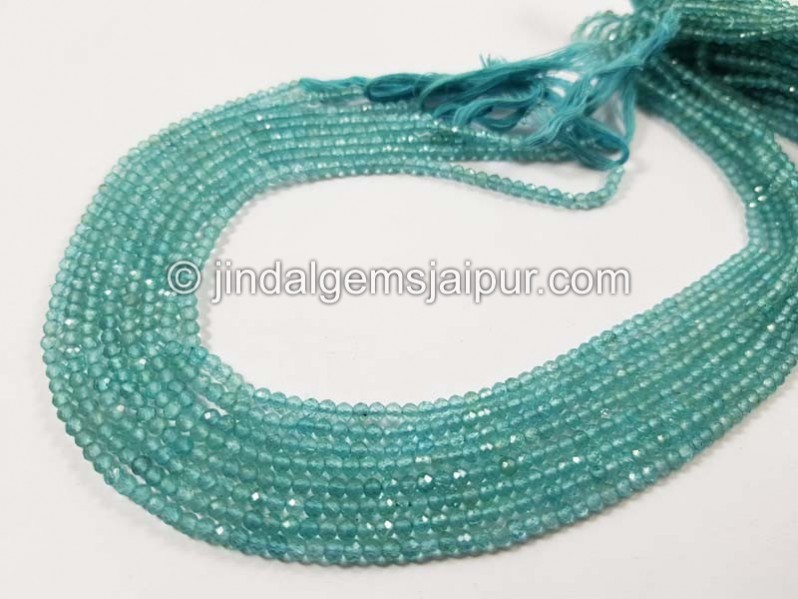 Sky Blue Apatite Micro Cut Round Beads