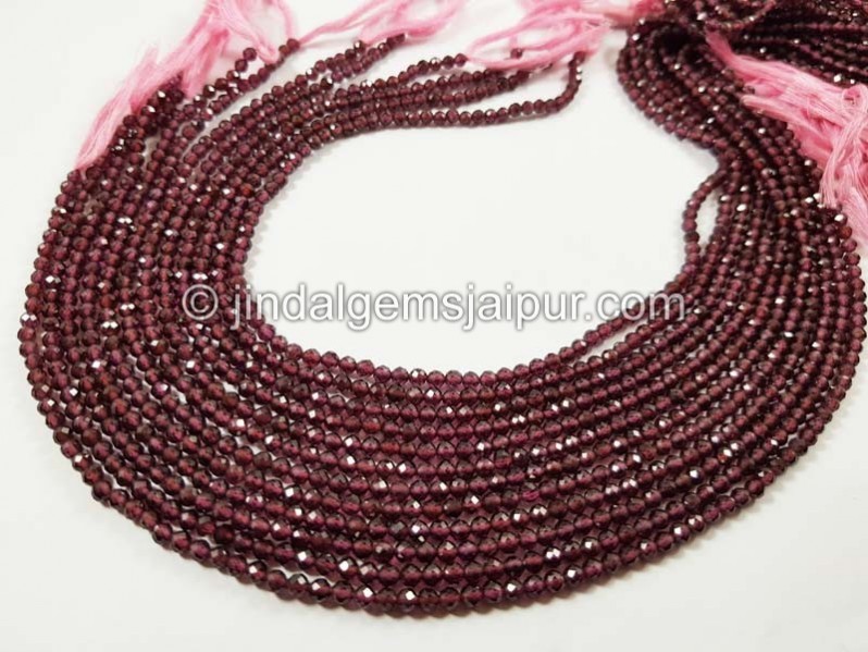 Rhodolite Garnet Micro Cut Round Beads
