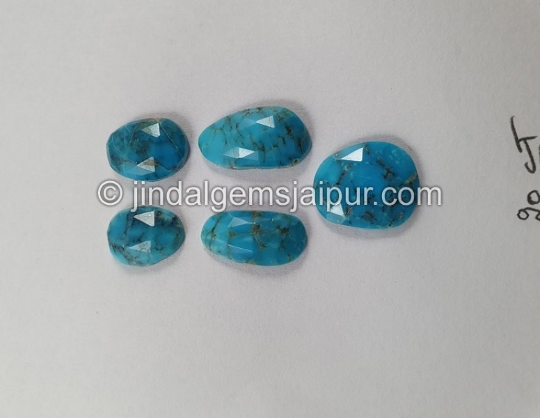 Black Spiderweb Turquoise Rose Cut Slices