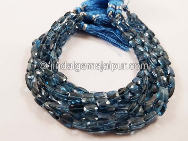 London blue topaz faceted chicklet beads