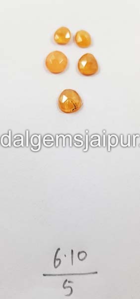 Mandarin Garnet  Rose Cut Slices