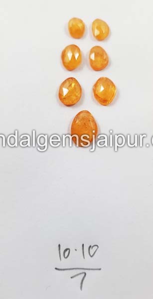 Mandarin Garnet  Rose Cut Slices