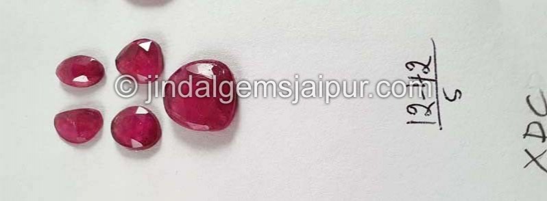 Rubelite Rose Cut Slices