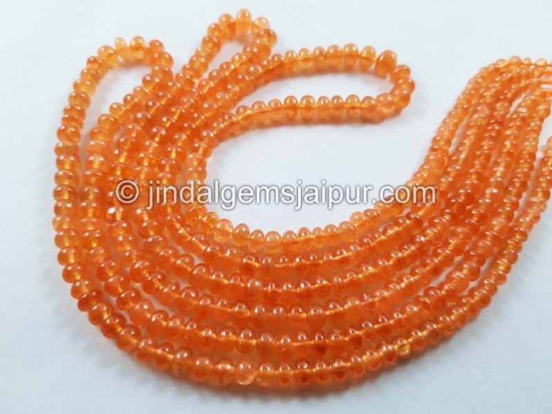 Mandarin Garnet Smooth Roundelle Beads