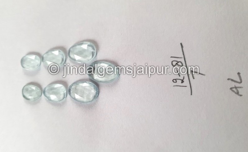 Milky Aquamarine Rose Cut Slices -- DEAQMA142
