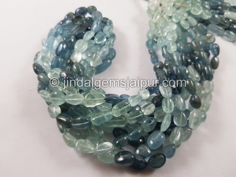 Multi Aquamarine Shaded Smooth Nuggets