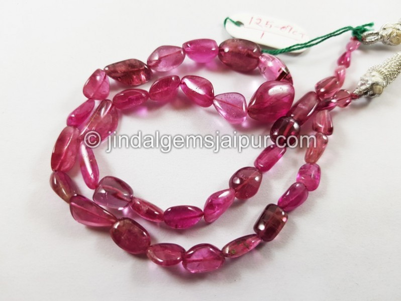 Rubellite Smooth Nugget Beads