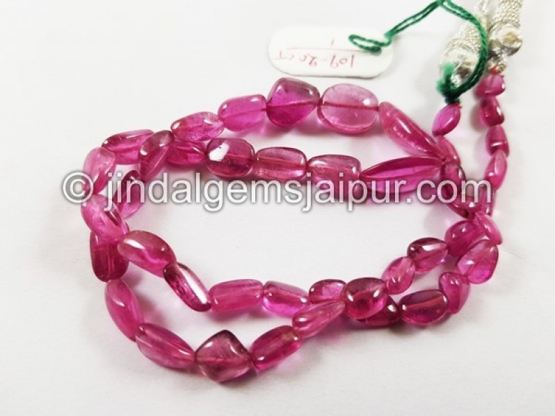 Rubellite Smooth Nugget Beads