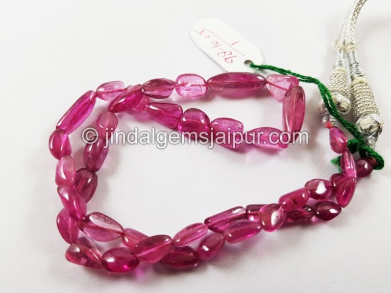 Rubellite Smooth Nugget Beads