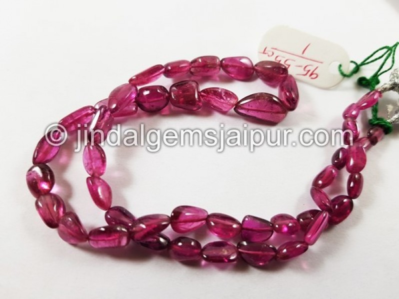 Rubellite Smooth Nugget Beads