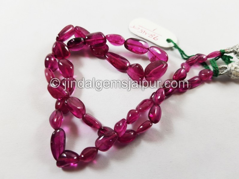 Rubellite Smooth Nugget Beads