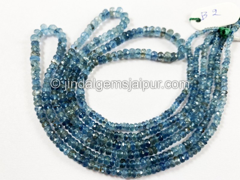 Santa Maria Milky Aquamarine Faceted Roundelle Beads