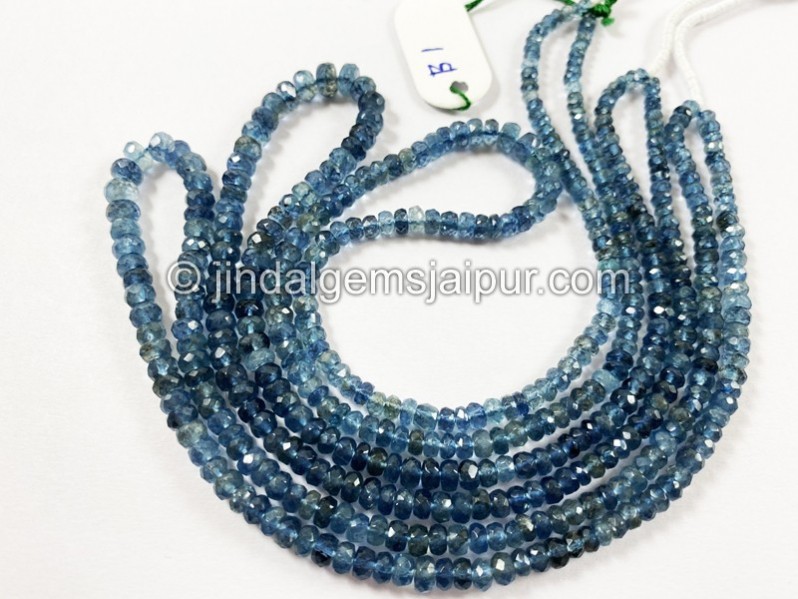 Santa Maria Milky Aquamarine Faceted Roundelle Beads