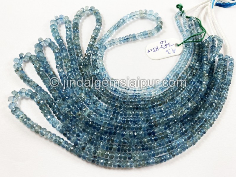 Santa Maria Aquamarine Faceted Roundelle Beads