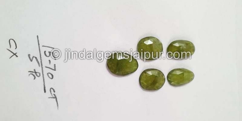 Vesuvianite Rose Cut Slices -- DEVSVT1