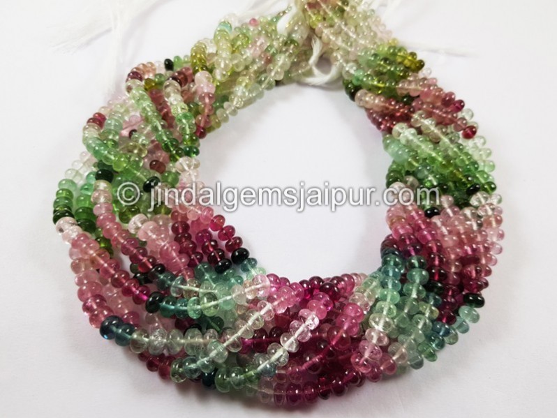 Afghan Tourmaline Smooth Roundelle Beads