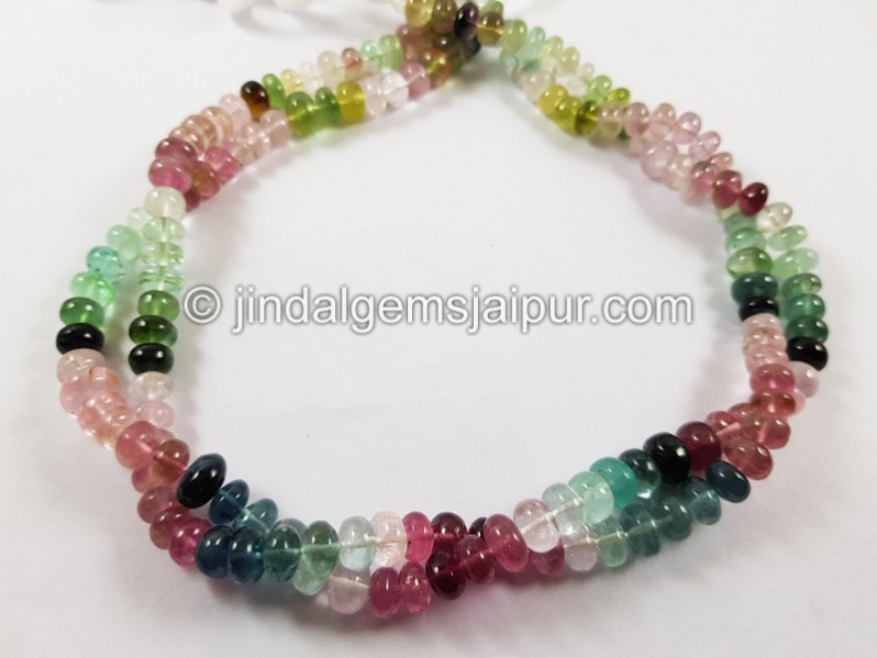 Afghan Tourmaline Smooth Roundelle Beads
