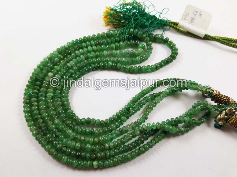 Emerald Smooth Roundelle Beads