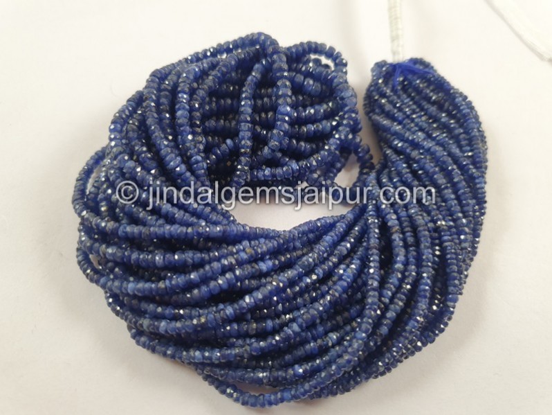 Blue Sapphire Faceted Roundelle Beads