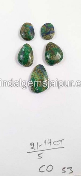 Azurite Malachite Rose Cut Slices